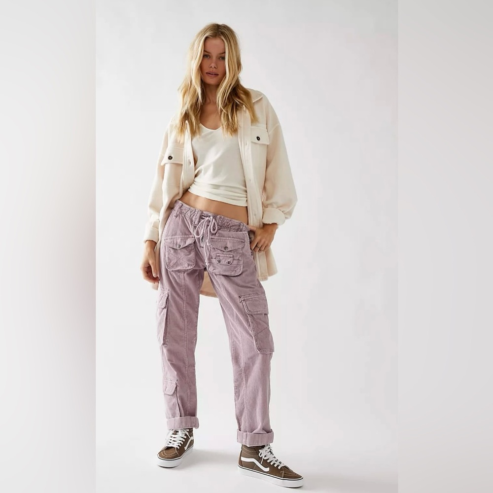 Free People Tahiti Cord Cargo Pants XS
